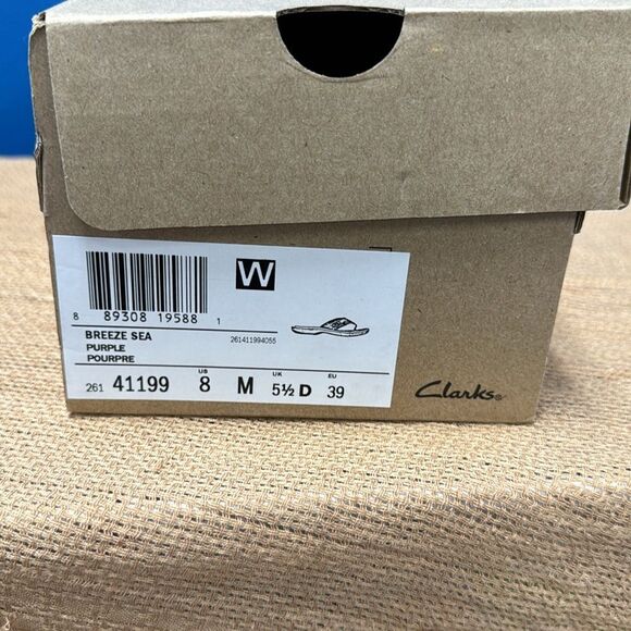 Clark cloudsteppers purple breeze sea sandals with box - Picture 7 of 8